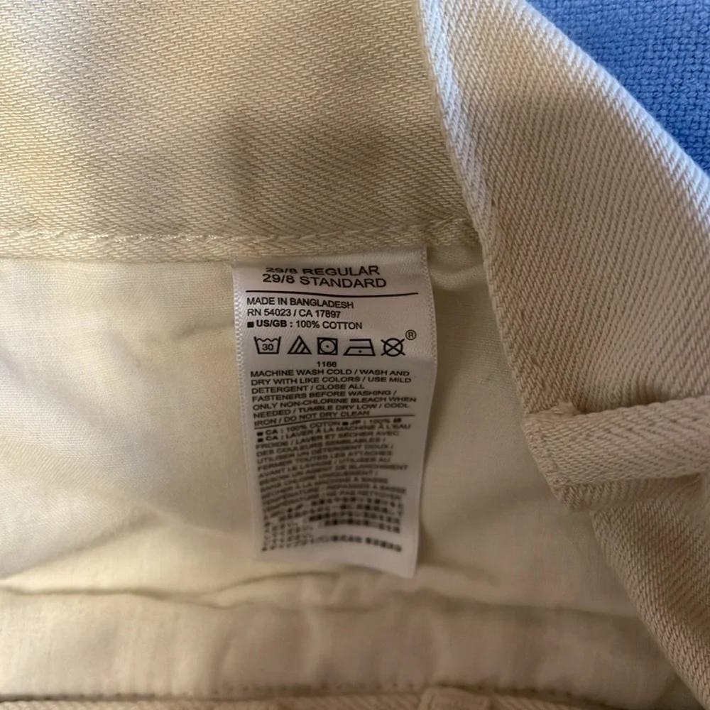 SOLD Banana Republic Twill Cargo Pant Transition Cream size 8 NWT - Picture 6 of 11